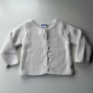Jacadi White Knit Cardigan